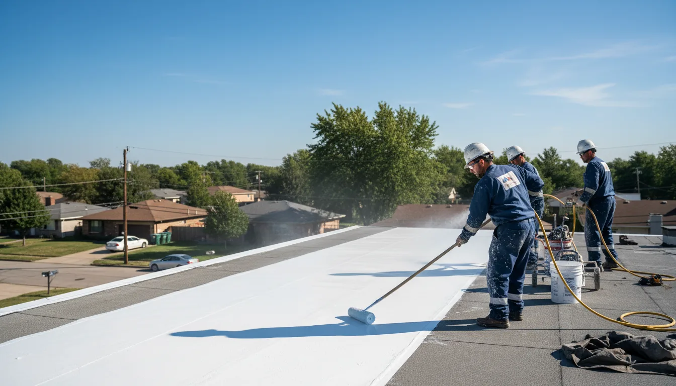 Commercial roof coating in Marks, MS near me
